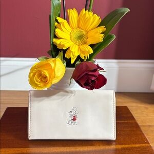 Coach White Wallet with Mickey Mouse Design